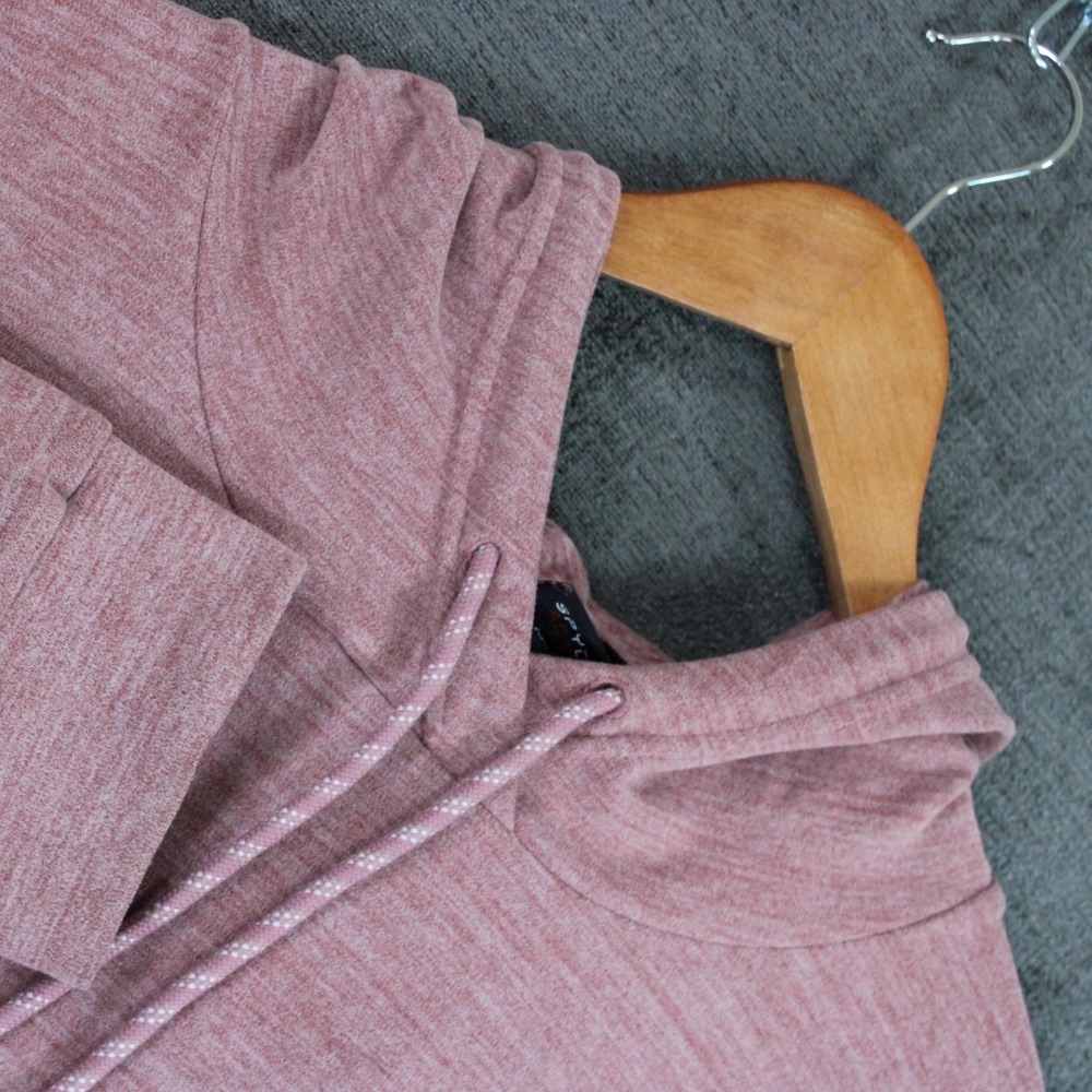 Spyder Active Womens XXL Heather Rose Pink Pullover Hoodie Space Dye Stretch
